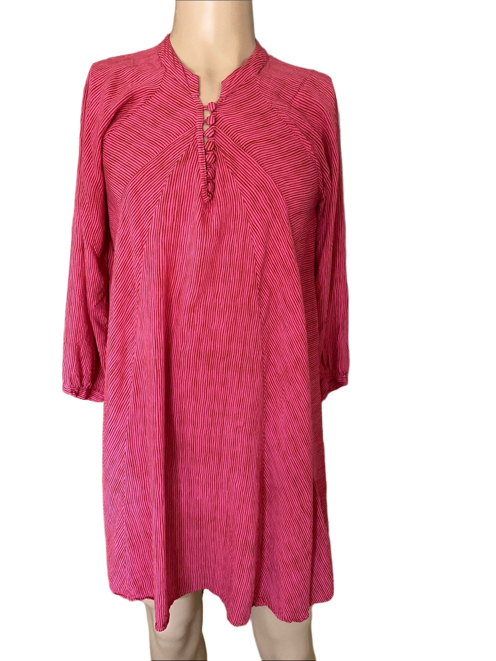 Natalie Martin Raspberry-Pink Longline Tunic Dress
